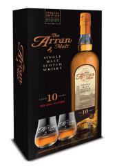 Coffret Arran 10 ans + 2 verres 70cl 46%