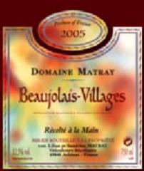 Beaujolais Village rouge Matray 2012
